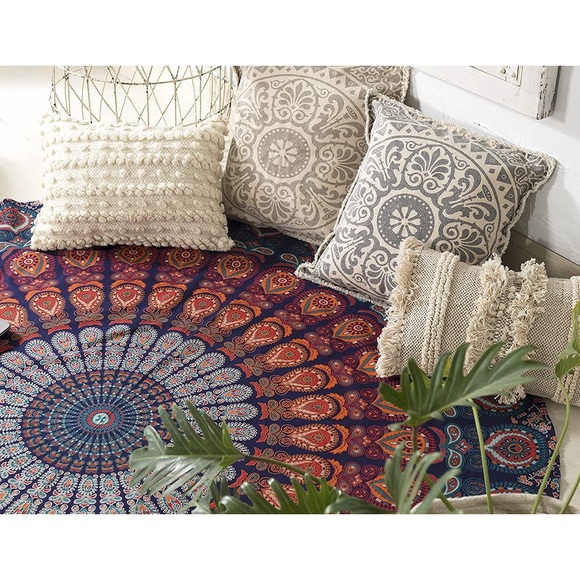 Boho Tapestry Patterned Beach/Yoga Mat/Bedspread for Living Room/Dorm/Couch - Picture 3 of 9